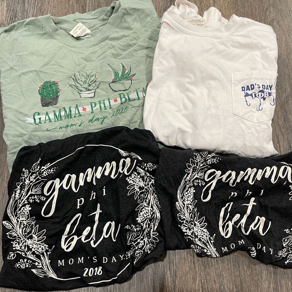 Gamma Phi Beta mom & dad day t-shirt bundle